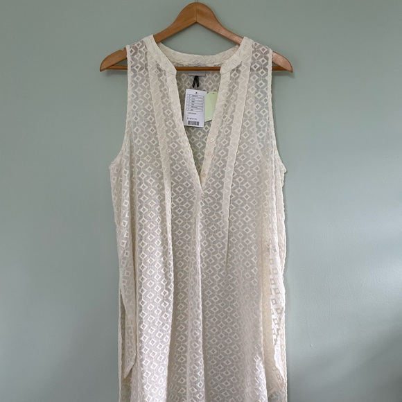 HD in Paris Anthropologie High Low Tunic in Cream - Picture 9 of 11